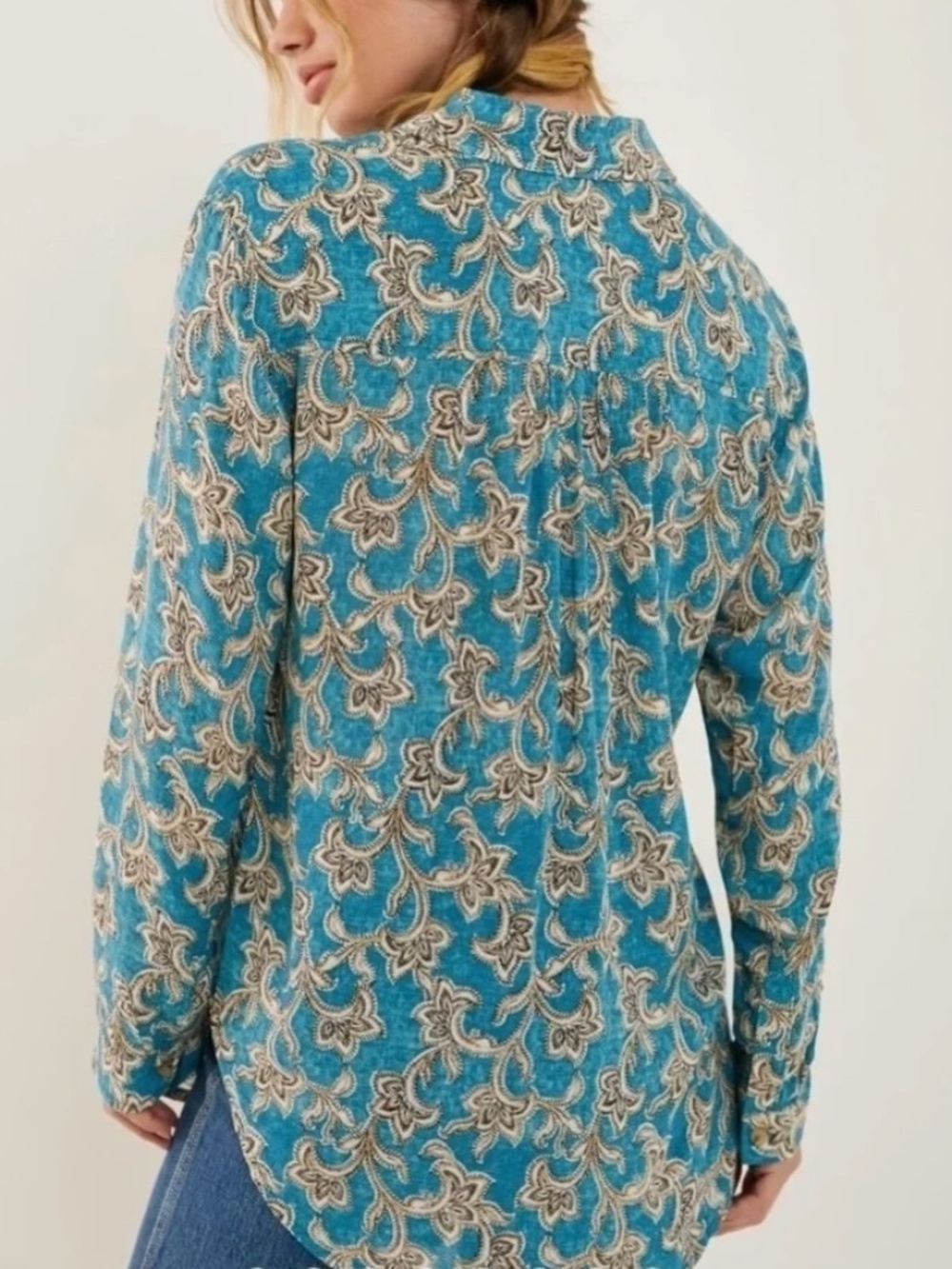 Anthropologie Pilcro Leilani Tunic Button Down Blouse